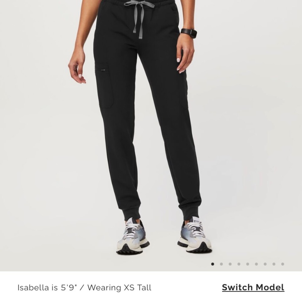 Figs Black Track Pants